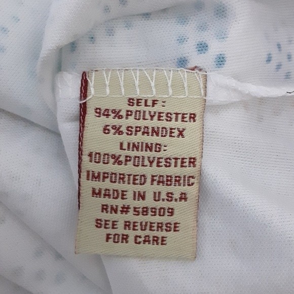 Reba Multicolor Tie Dye Print Top Small Teal Orange Gold Shimmery Boho Blouse - Picture 5 of 5